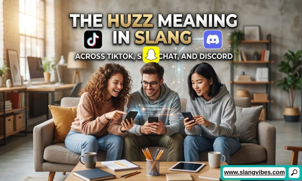 Huzz meaning in slang across TikTok, Snapchat, and Discord with Gen Z chat examples and viral internet slang