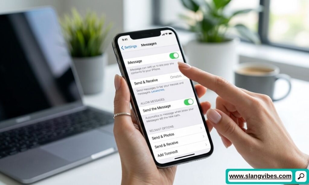 iPhone settings showing how to turn iMessage on or off and fix common iMessage problems