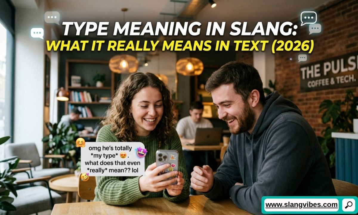 Type meaning in slang explained with text message examples from TikTok, Snapchat, and modern online chat (2026).