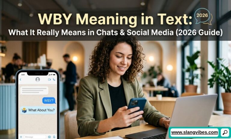 WBY meaning in text explained in chat conversation with social media messaging examples for TikTok, Snapchat, and texting