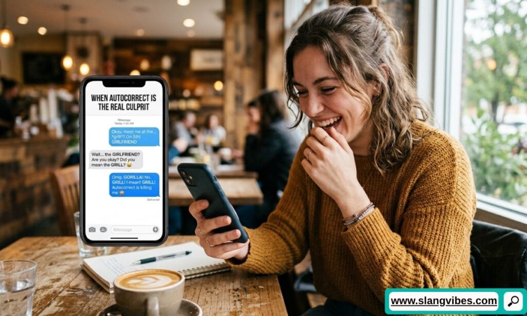 Autocorrect changing MyB in text messages with texting mistakes and chat slang examples on social media