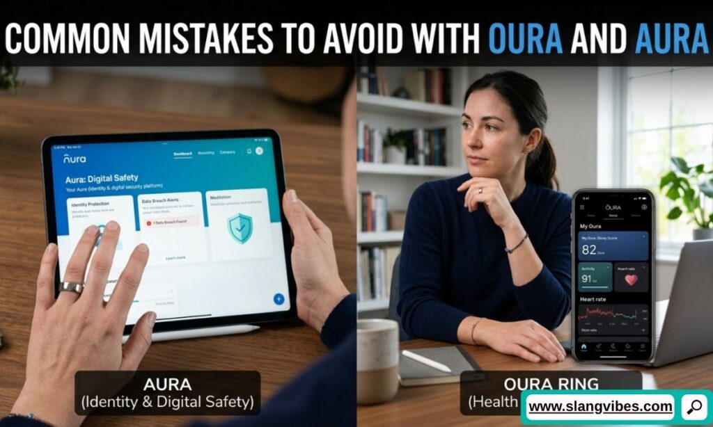 Common mistakes when confusing Oura and Aura in slang, social media, TikTok, and text conversations.