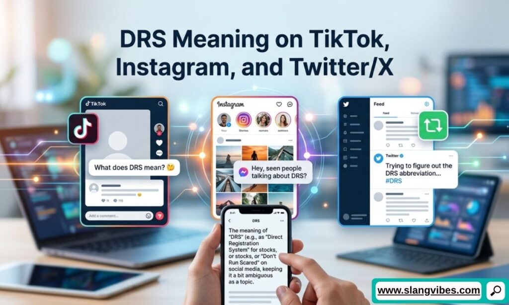DRS meaning on TikTok, Instagram, and Twitter/X explained with viral social media slang examples (2026).