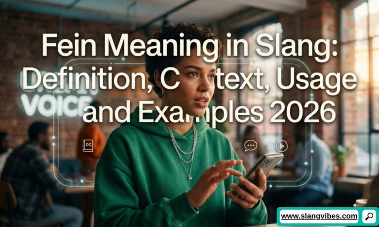 Fein meaning in slang explained with definition, context, usage, and examples