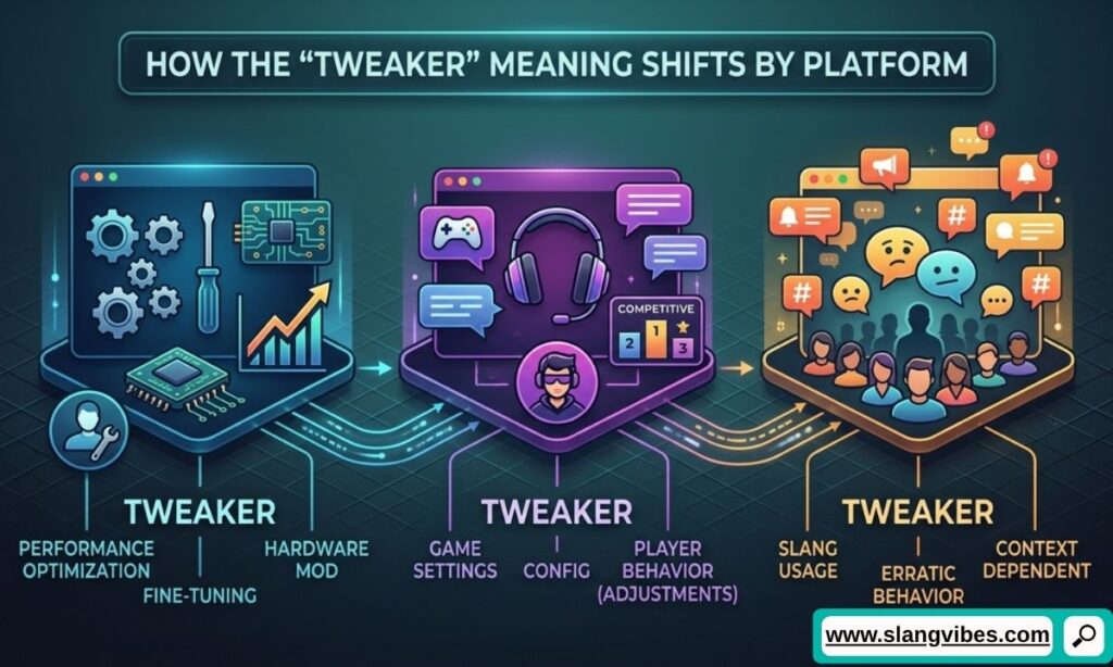 Tweaker meaning by platform explained across TikTok, social media, texting, and online slang