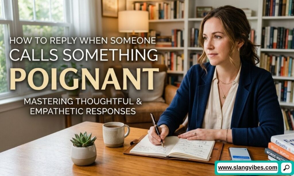 How to reply when someone calls something poignant in text, chat, or social media conversations