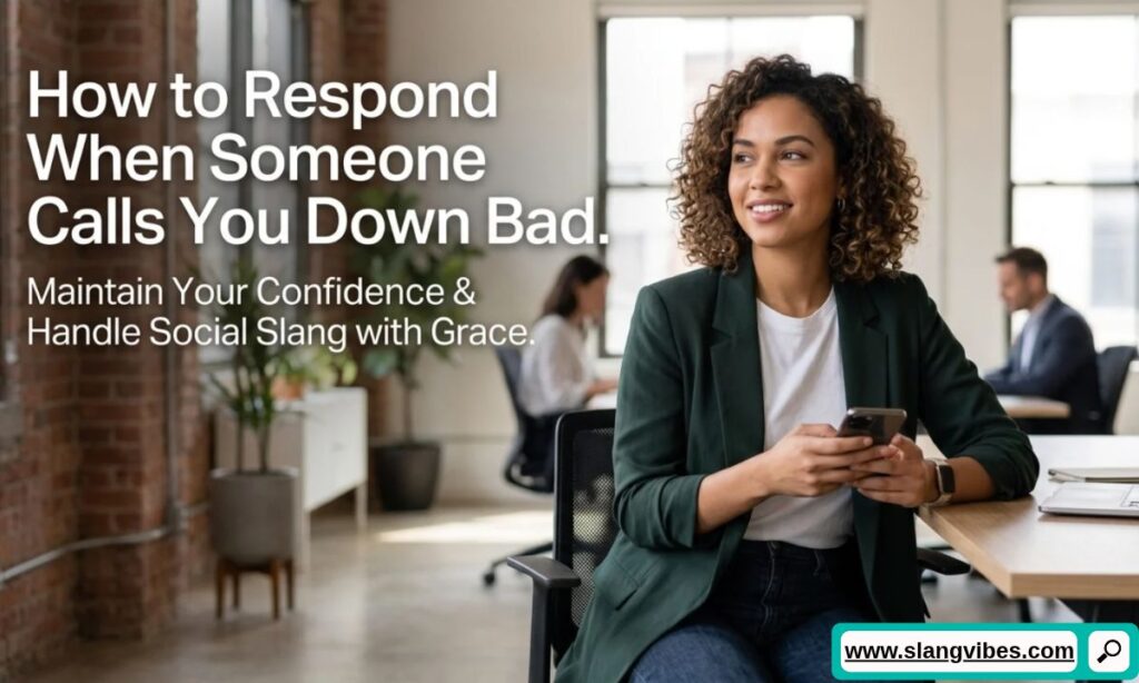 How to respond when someone calls you down bad in texts, dating chats, and social media