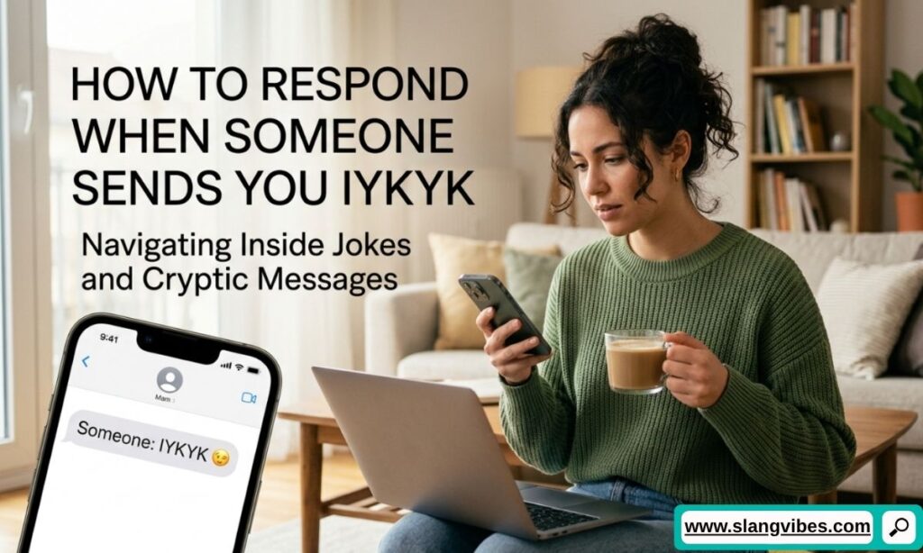 How to respond to IYKYK in text messages, with examples of replies to this popular internet slang phrase