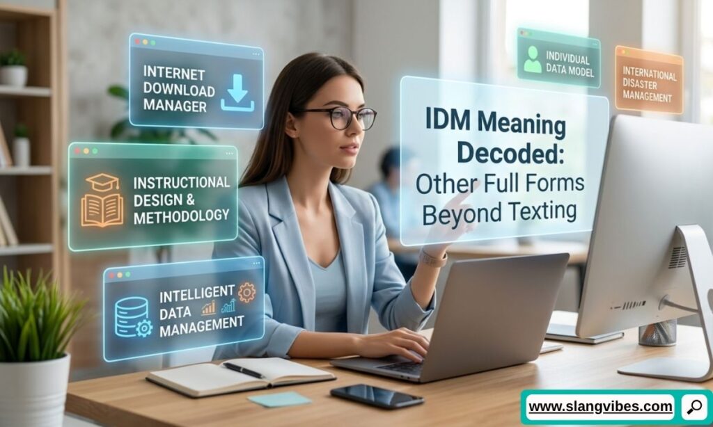 IDM meaning with other full forms beyond texting including education, business, technology, and online communication (2026)