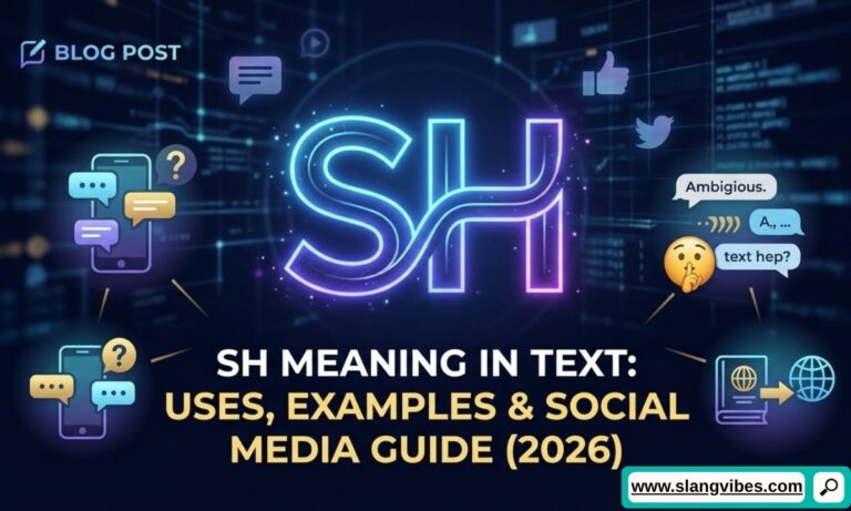 SH meaning in text explained with chat examples, social media slang, texting abbreviations, and online messaging guide