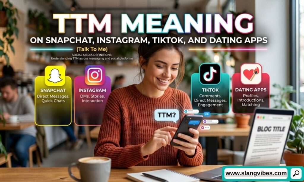 TTM meaning on Snapchat, Instagram, TikTok, and dating apps explained with social media chat examples