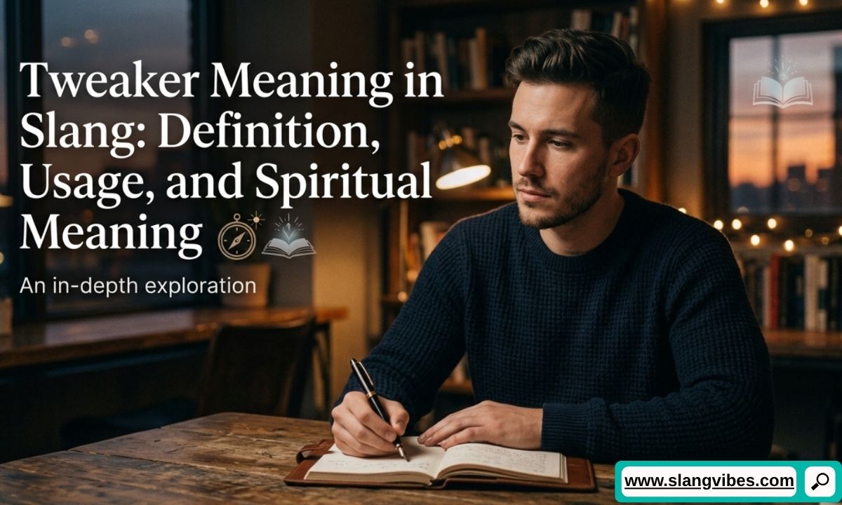 Tweaker meaning in slang, drug slang definition, usage examples, and spiritual meaning explained