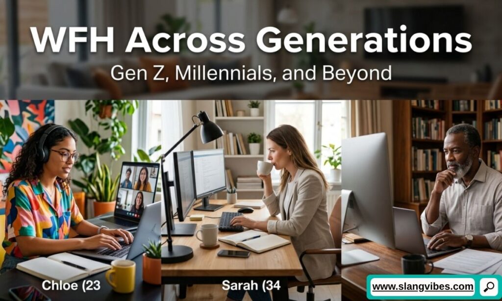 WFH across generations with Gen Z and Millennials working remotely from home
