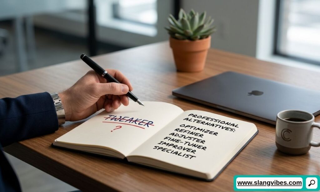 When not to use tweaker slang, including respectful language, context, and common usage mistakes