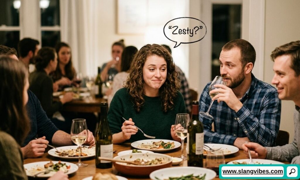 When to avoid saying Zesty in slang with examples of respectful communication and Gen Z social media etiquette.