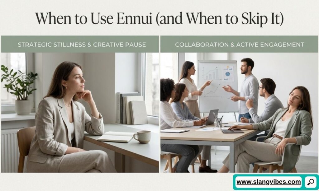 When to use ennui in conversation, texts, and captions—and when to choose simpler words