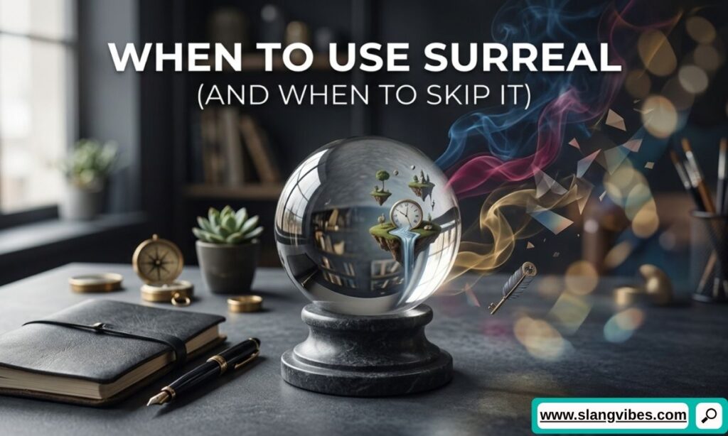 When to use surreal slang and when to skip it in texts, conversations, and social media