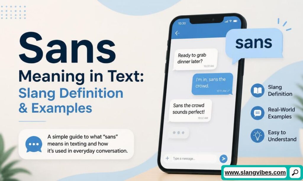 Sans Meaning in Text Explained: Slang & Examples